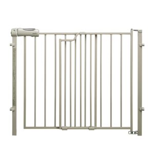 baby gate for stairs with banister and wall