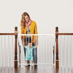 baby gate for stairs with banister and wall